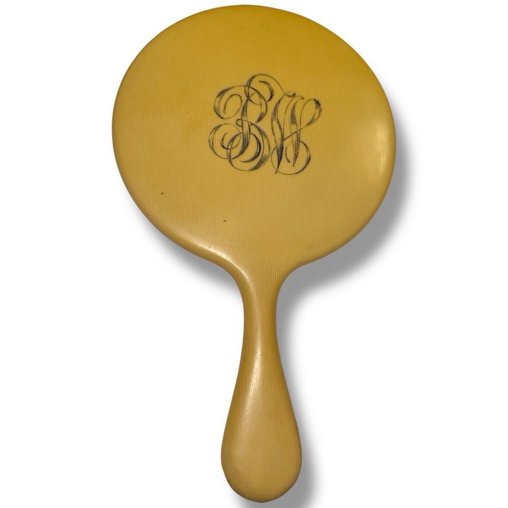 Antique Rare 1916‎ French Ivory Hand Mirror - Picture 4 of 5